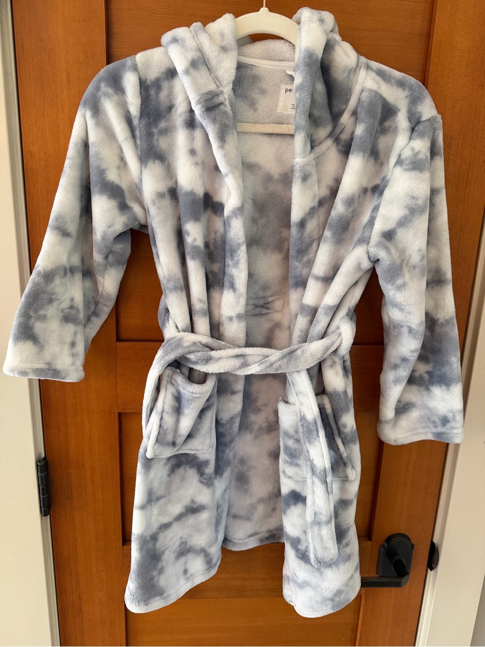 Petite Lem Kids’ Tie Dye Fitted Hooded Robe Size 8/10 Super Soft EUC